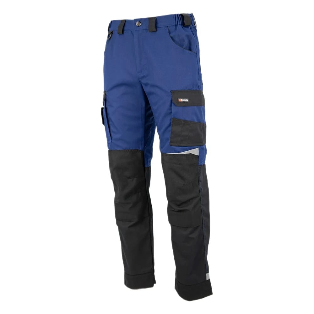 Брюки рабочие мужские летние Brodeks KS302, синий с чёрным