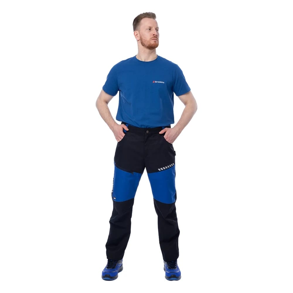 Брюки рабочие мужские летние Brodeks KS334, синий с чёрным