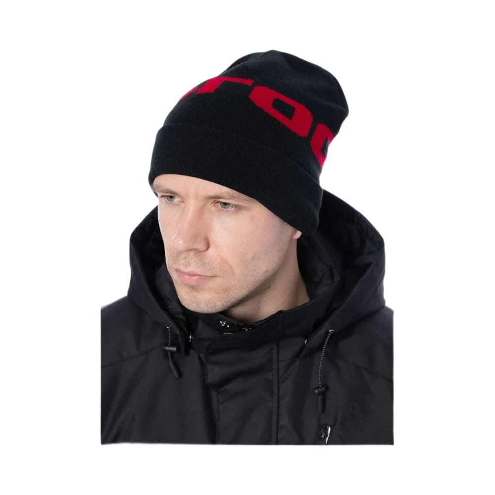 Шапка мужская Brodeks KM135 с логотипом, чёрный