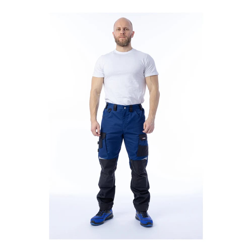 Брюки рабочие мужские летние Brodeks KS302, синий с чёрным