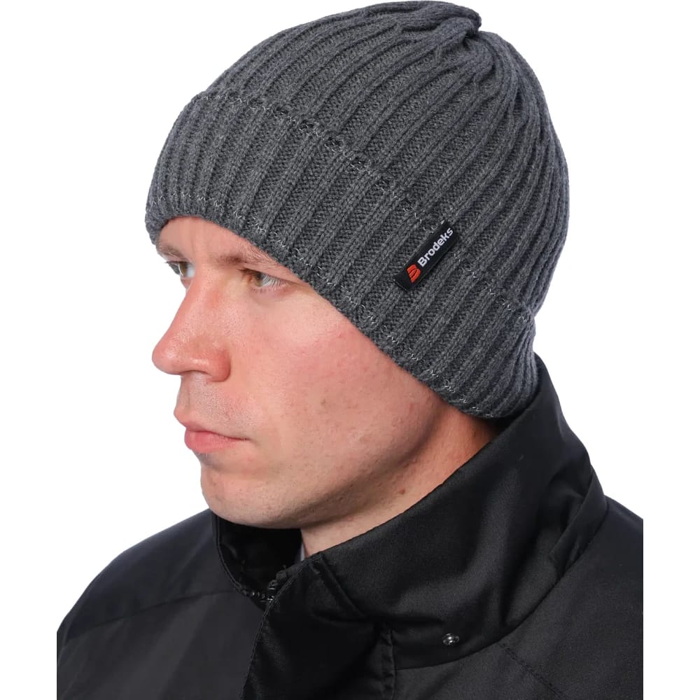 Шапка Brodeks Regular Fleece Lining, тёмно-серый