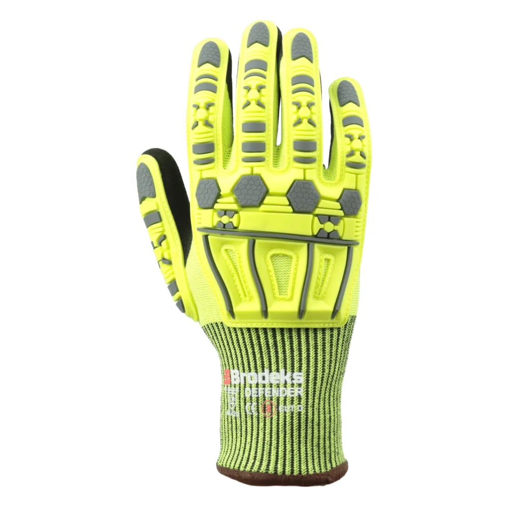 Перчатки рабочие Brodeks GC-22i, серый/черный/желтый