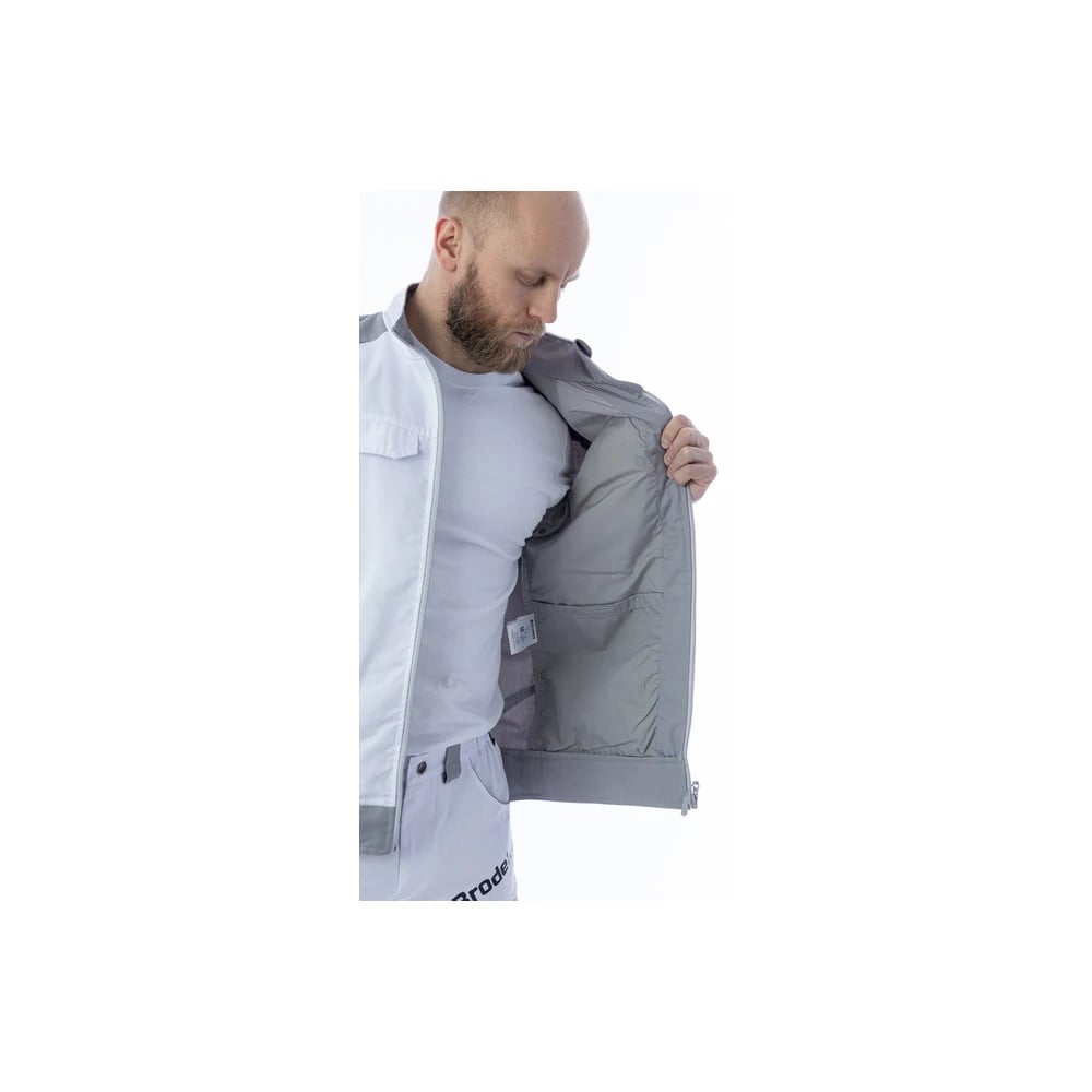 Куртка Brodeks KS202, белый/серый