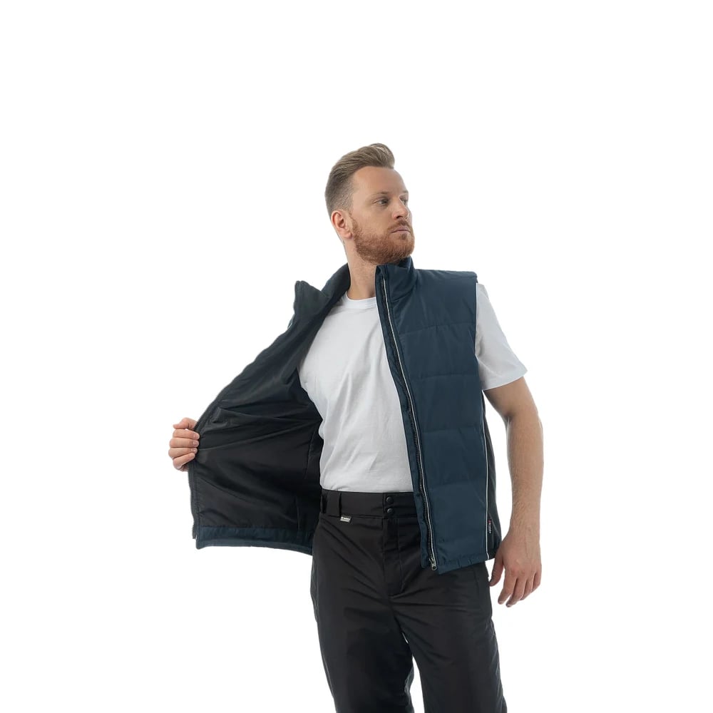 Жилет рабочий мужской утеплённый Brodeks KW101, синий с чёрным — фото 3