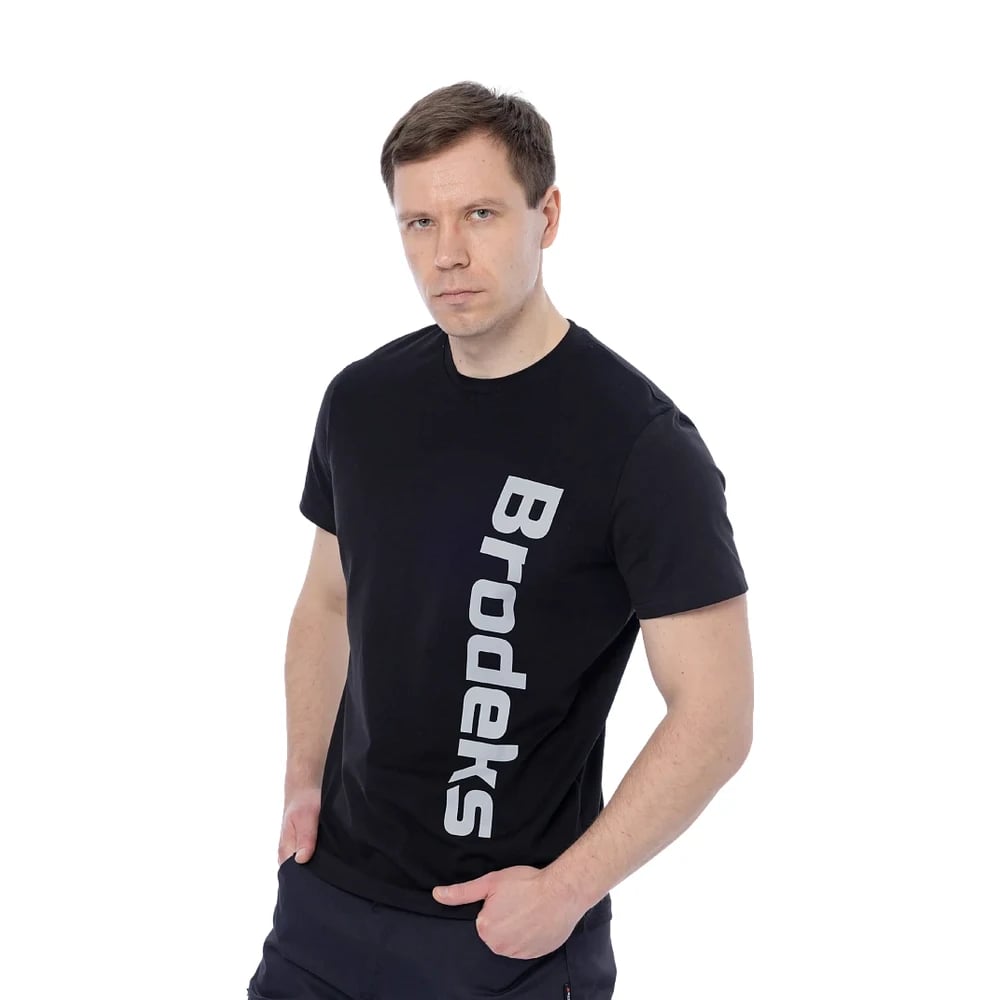 Футболка мужская Brodeks KS704, чёрный — фото 4