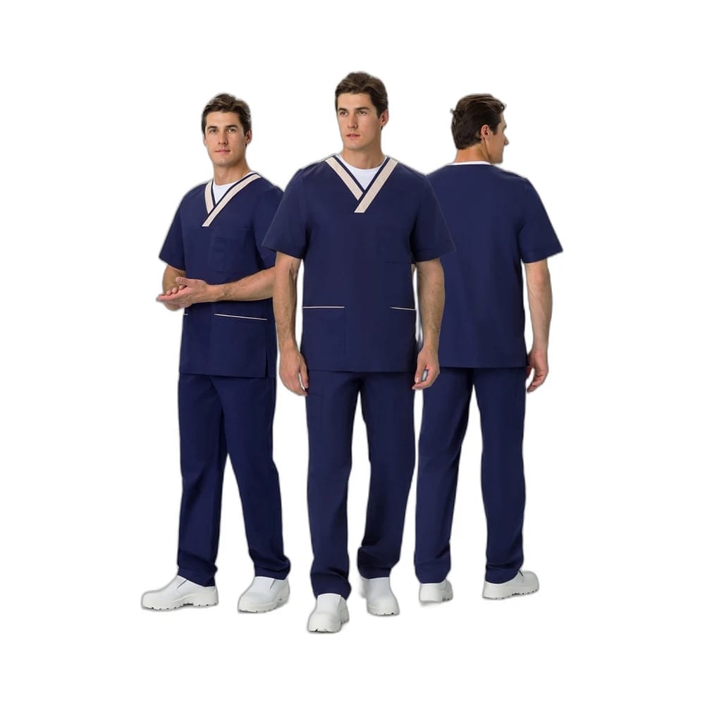 Костюм медицинский мужской Марк MedLine, синий