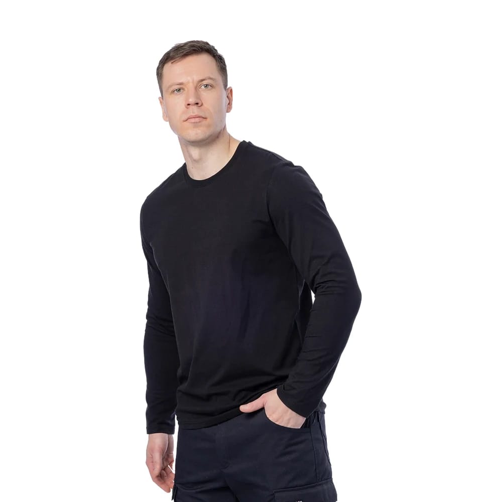 Лонгслив мужской Brodeks KS731, чёрный