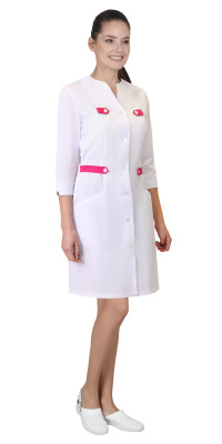 Халат женский Брайтли, белый - купить по привлекательной цене в интернет-магазине СпецСнабУрал.