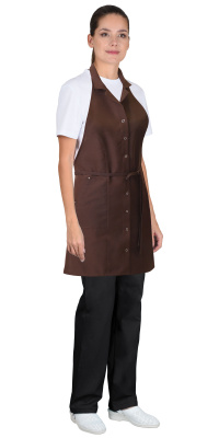 Фартук женский Ирис, шоколадный - купить по привлекательной цене в интернет-магазине СпецСнабУрал.