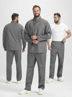 Костюм мужской ХАССП-Стандарт NEW, серый - купить по привлекательной цене в интернет-магазине СпецСнабУрал.