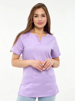 Блуза-рубашка медицинская женская Алина, сирень - купить по привлекательной цене в интернет-магазине СпецСнабУрал.