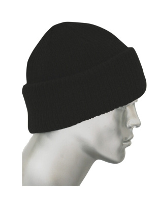 Шапка мужская полушерстяная Люкс, черный - купить по привлекательной цене в интернет-магазине СпецСнабУрал.