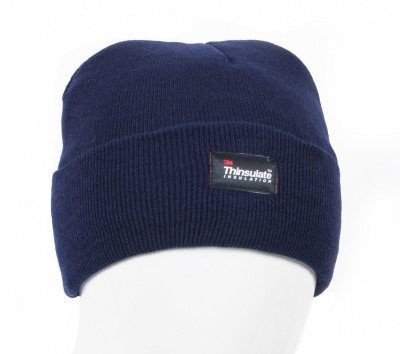 Шапка трикотажная двойная утепленная Север, темно-синий - купить по привлекательной цене в интернет-магазине СпецСнабУрал.