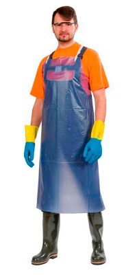 Фартук ПВХ ЩИТ-1 ЭКО облегченный КЩС, синий - купить по привлекательной цене в интернет-магазине СпецСнабУрал.