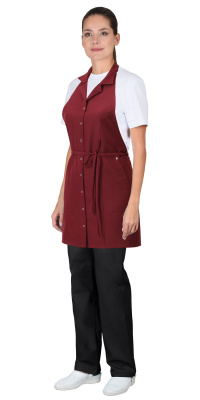Фартук женский Ирис, бордовый - купить по привлекательной цене в интернет-магазине СпецСнабУрал.