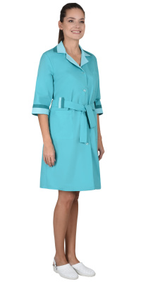 Халат Флора, бирюзовый - купить по привлекательной цене в интернет-магазине СпецСнабУрал.