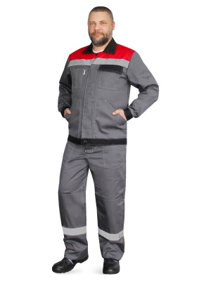 Костюм рабочий мужской Корпус (куртка, брюки), 240 г/м2 темно-серый - купить по привлекательной цене в интернет-магазине СпецСнабУрал.