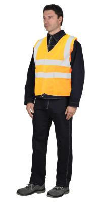 Жилет сигнальный, 2 СОП, оранжевый - купить по привлекательной цене в интернет-магазине СпецСнабУрал.