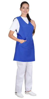 Фартук женский Флёр, васильковый - купить по привлекательной цене в интернет-магазине СпецСнабУрал.