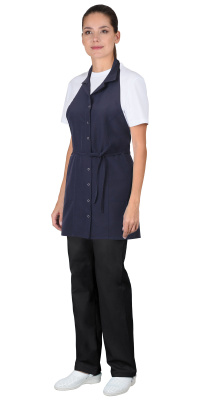 Фартук женский Ирис, синий - купить по привлекательной цене в интернет-магазине СпецСнабУрал.