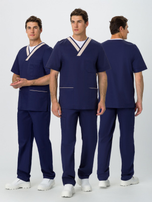 Костюм мужской Симпл-001 MedLine, синий - купить по привлекательной цене в интернет-магазине СпецСнабУрал.
