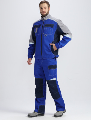 Костюм рабочий Вектрон-1, куртка и брюки, васильковый - купить по привлекательной цене в интернет-магазине СпецСнабУрал.