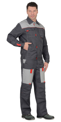 Костюм мужской Фаворит, тёмно-серый с серым - купить по привлекательной цене в интернет-магазине СпецСнабУрал.