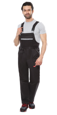 Полукомбинезон мужской Профессионал, черный - купить по привлекательной цене в интернет-магазине СпецСнабУрал.