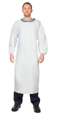 Фартук-халат ПВХ, белый - купить по привлекательной цене в интернет-магазине СпецСнабУрал.