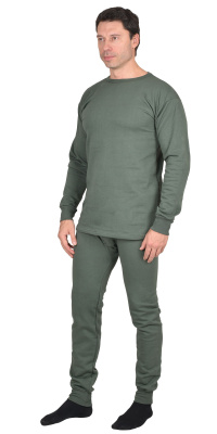 Белье нательное трикотажное с начёсом зимнее, оливковые тона, пл.250 г/м2, Россия - купить по привлекательной цене в интернет-магазине СпецСнабУрал.