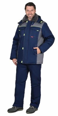 Куртка мужская зимняя удлиненная Фаворит, темно-синий - купить по привлекательной цене в интернет-магазине СпецСнабУрал.