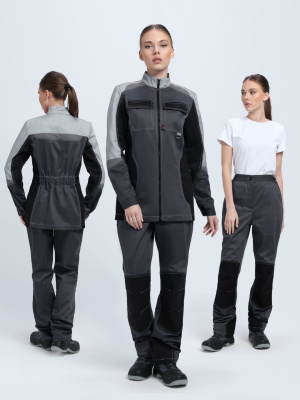 Костюм рабочий женский Формула-1 IMP (куртка, брюки), темно-серый - купить по привлекательной цене в интернет-магазине СпецСнабУрал.