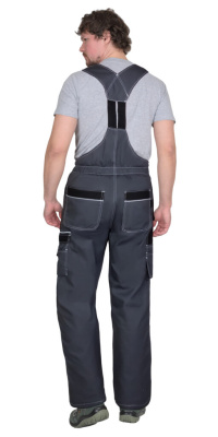 Полукомбинезон рабочий мужской Престиж-Л, темно-серый с черным - купить по привлекательной цене в интернет-магазине СпецСнабУрал.