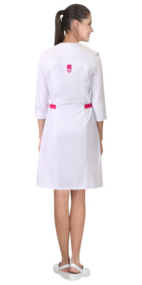 Халат женский Брайтли, белый - купить по привлекательной цене в интернет-магазине СпецСнабУрал.