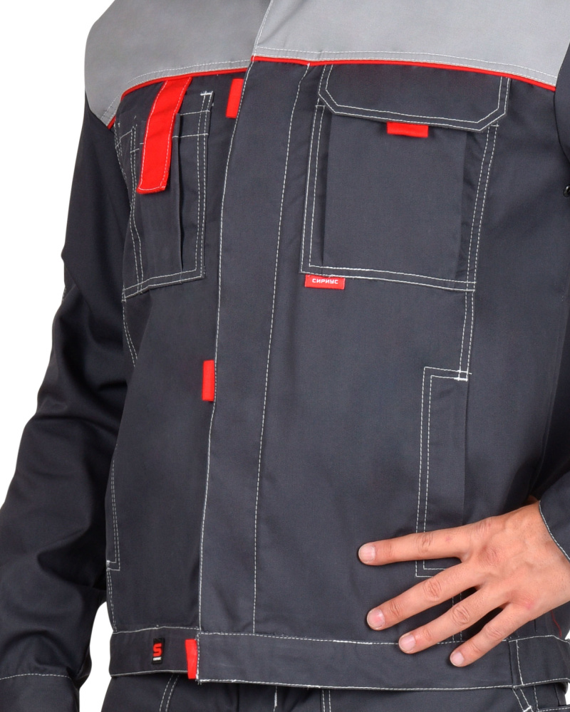 Куртка рабочая мужская Фаворит-Люкс, темно-серый - купить по привлекательной цене в интернет-магазине СпецСнабУрал.