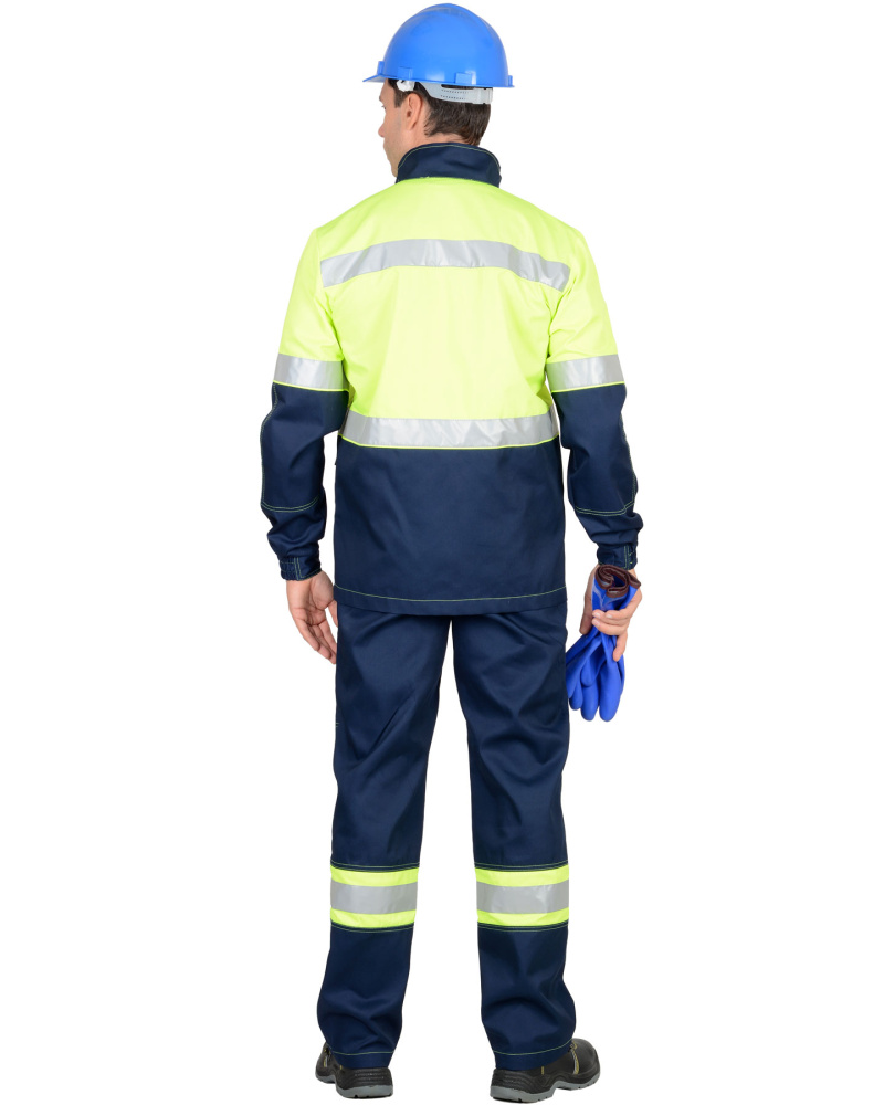 Костюм Терминал летний куртка, п/к темно-синий с лимонным - купить по привлекательной цене в интернет-магазине СпецСнабУрал.