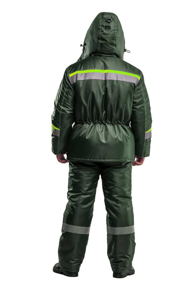 Костюм рабочий мужской зимний Комфорт (куртка, полукомбинезон), темно-зеленый - купить по привлекательной цене в интернет-магазине СпецСнабУрал.