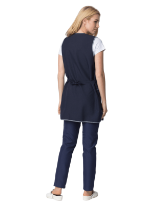 Фартук-сарафан Вишня, темно-синий - купить по привлекательной цене в интернет-магазине СпецСнабУрал.