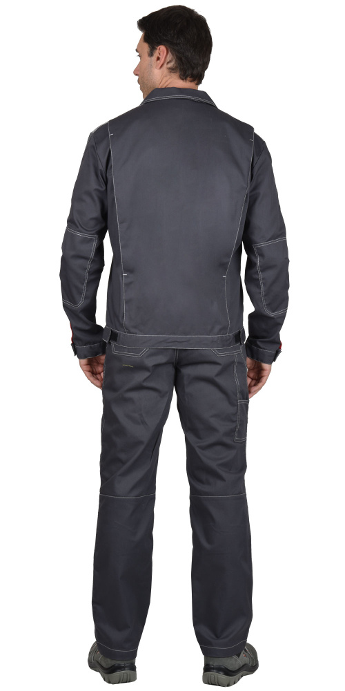 Костюм рабочий мужской Фаворит-Люкс (куртка, полукомбинезон), темно-серый - купить по привлекательной цене в интернет-магазине СпецСнабУрал.