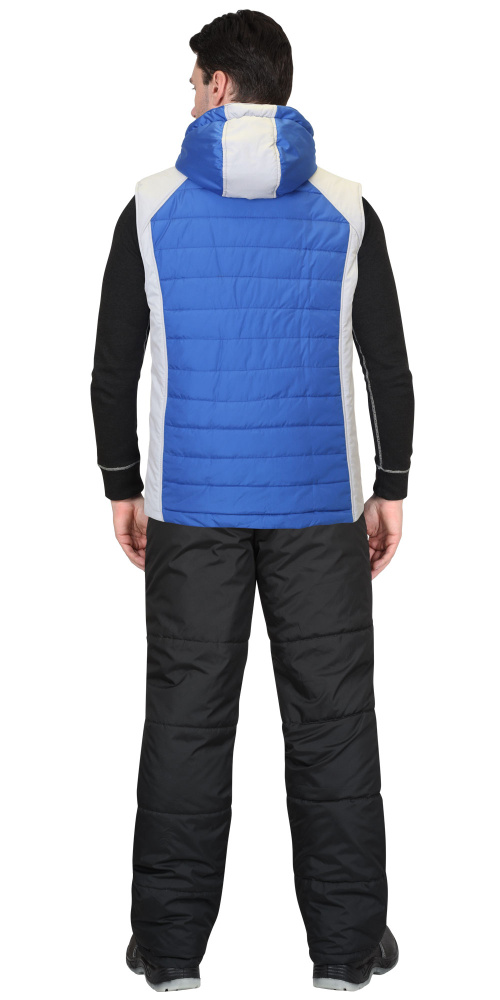 Жилет утепленный с капюшоном Урбан, голубой - купить по привлекательной цене в интернет-магазине СпецСнабУрал.