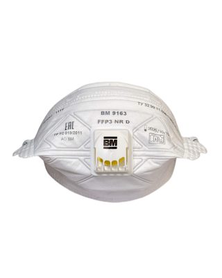 Респиратор ВМ-9163 NR D FFP3 (50 ПДК) с клапаном, складная, от аэрозолей - купить по привлекательной цене в интернет-магазине СпецСнабУрал.