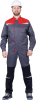 Костюм рабочий мужской КМ-10 Люкс (куртка, полукомбинезон), темно-серый - купить по привлекательной цене в интернет-магазине СпецСнабУрал.
