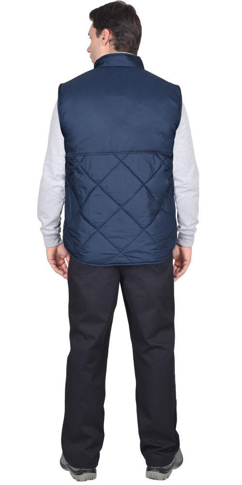 Жилет утепленный Европа, удлиненный, темно-синий - купить по привлекательной цене в интернет-магазине СпецСнабУрал.