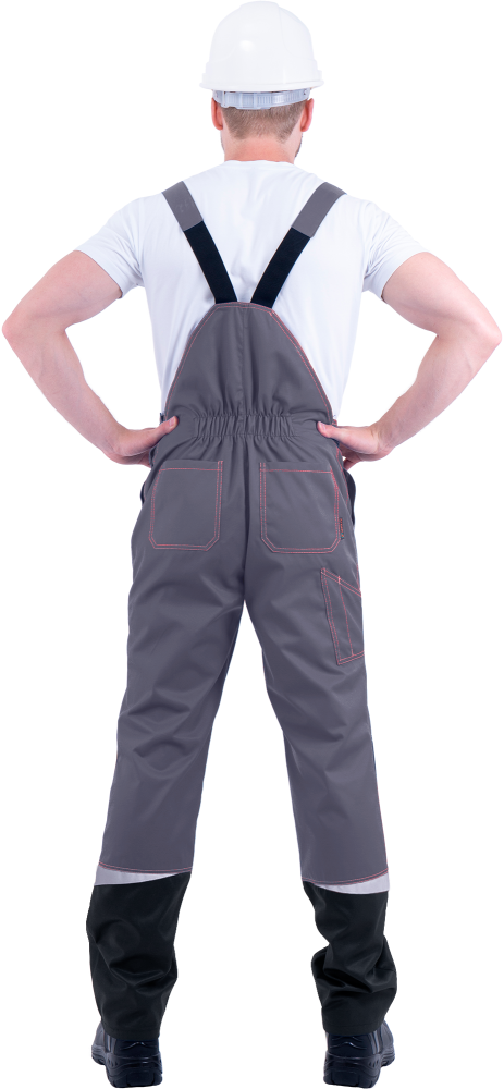 Костюм рабочий мужской КМ-10 Люкс (куртка, полукомбинезон), темно-серый - купить по привлекательной цене в интернет-магазине СпецСнабУрал.