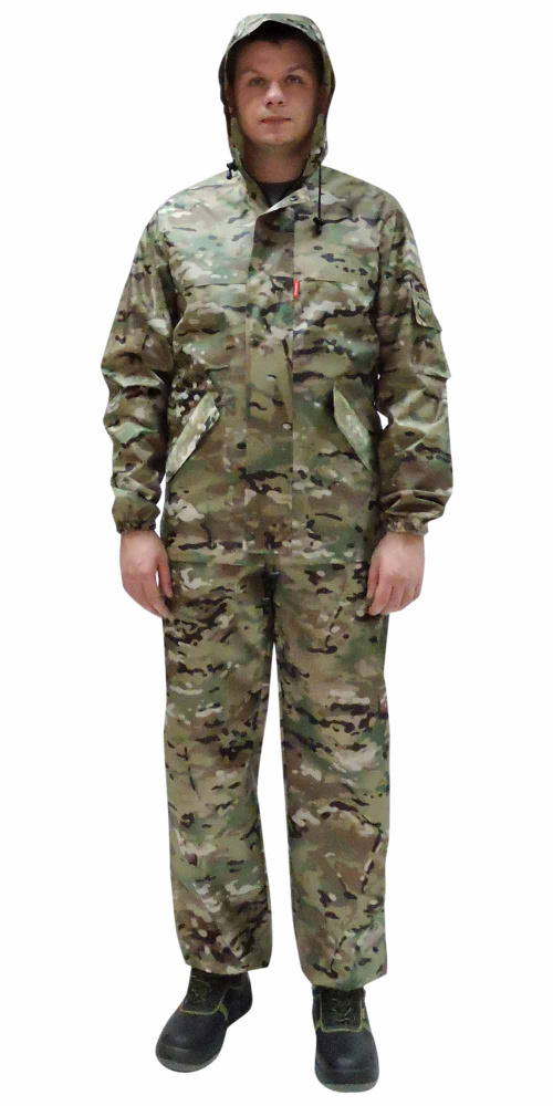 Костюм Турист с капюшоном (куртка длинная, брюки), камуфляж Мультикам - купить по привлекательной цене в интернет-магазине СпецСнабУрал.