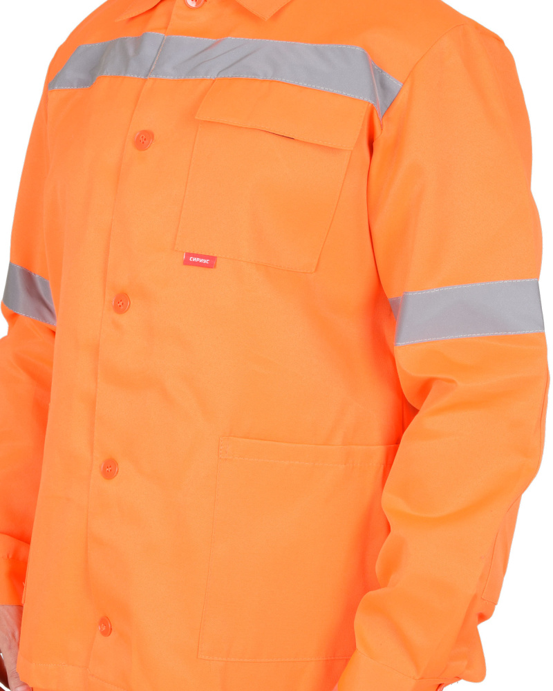 Костюм Сигнал летний: куртка, п/к оранжевый с СОП - купить по привлекательной цене в интернет-магазине СпецСнабУрал.