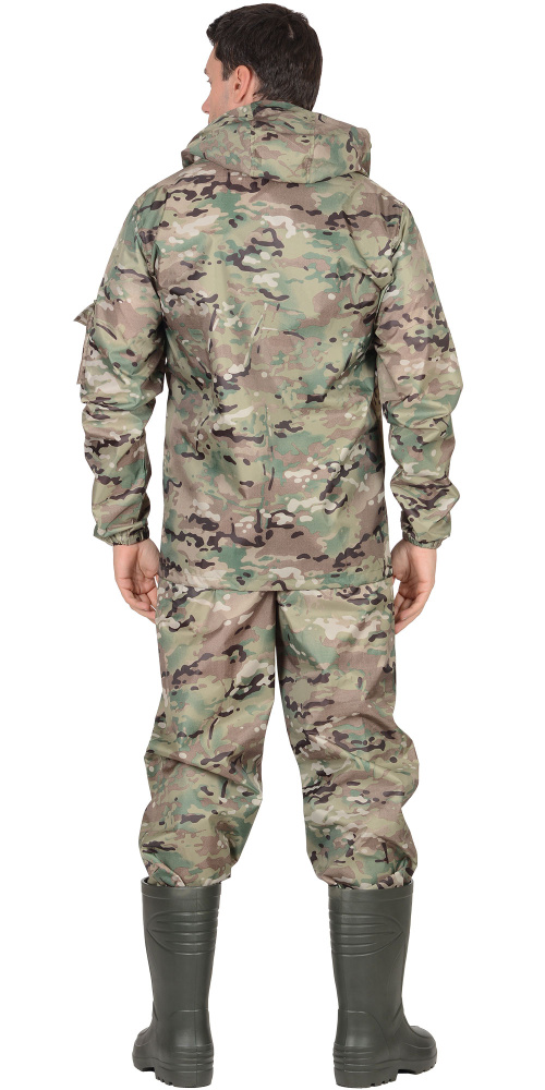 Костюм Турист с капюшоном (куртка длинная, брюки), камуфляж Мультикам - купить по привлекательной цене в интернет-магазине СпецСнабУрал.