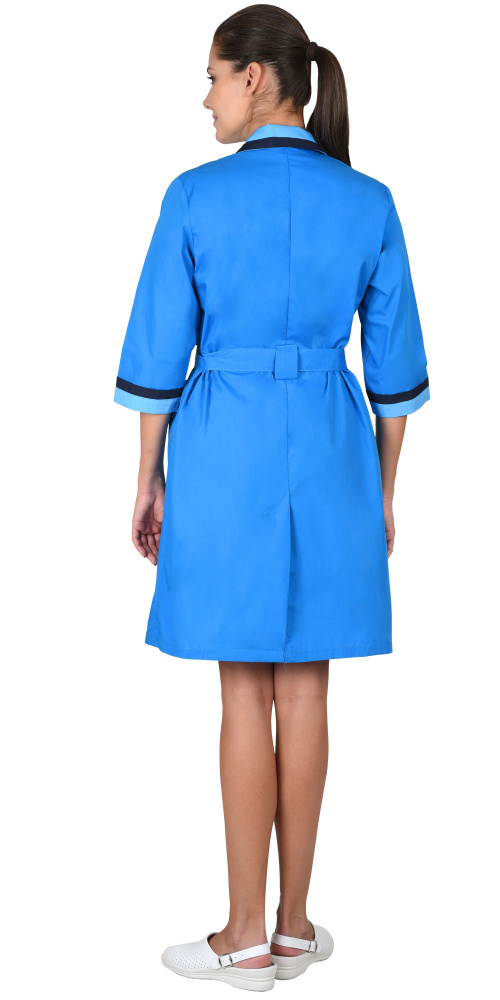 Халат женский Флора, голубой - купить по привлекательной цене в интернет-магазине СпецСнабУрал.